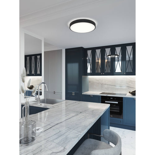 12 in. 2-Light Satin Brass LED Flush Mount G152874