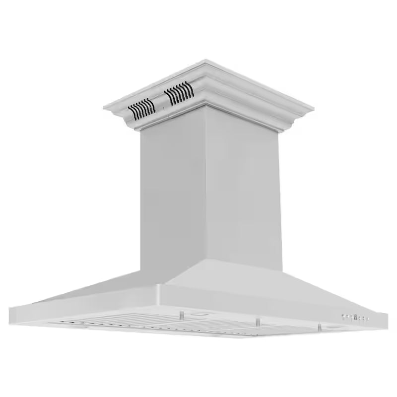 36 in. 400 CFM Ducted Island Mount Range Hood in Stainless Steel R89450