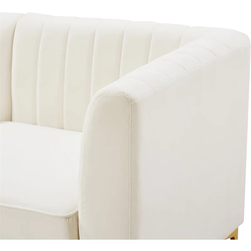 Cream Velvet Modular Sofa I916724
