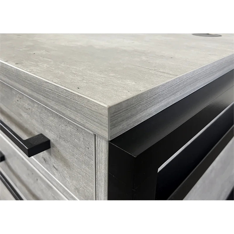 Modern Wood Laminate Double Pedestal Executive Desk C50075