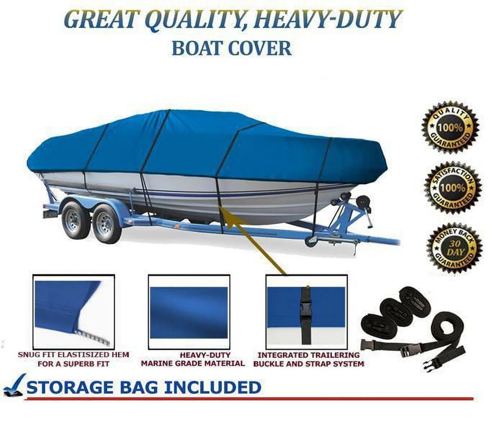 Blue Boat Cover for Crestliner Crusader 190 O/B I33205