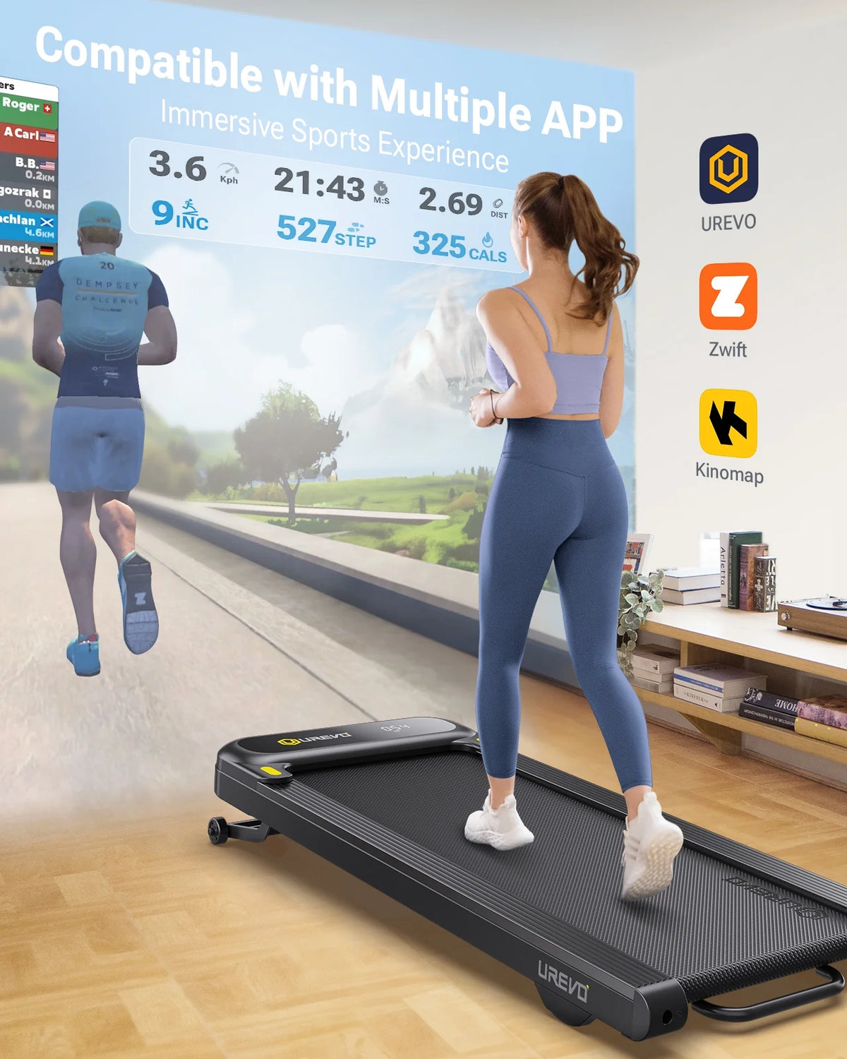 Auto Incline Treadmill with APP & Remote Control K6173