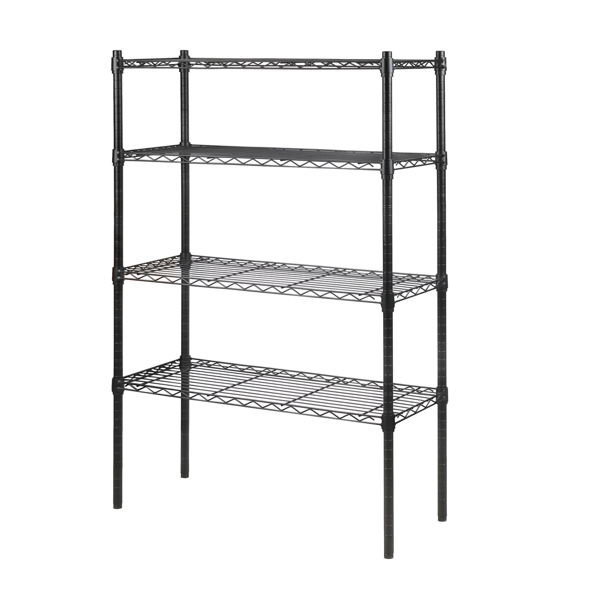 4 Tier Black Wire Shelf Unit N5748