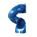 Blue Plastic Turbo Tube Slide for Backyard Swing Sets W951189