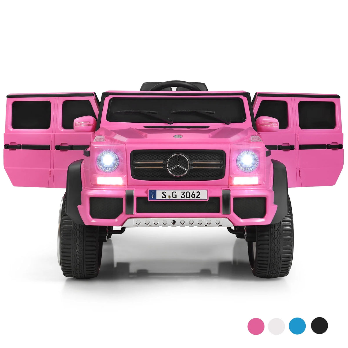 12V Kids Ride On Car with Trunk Pink P3191