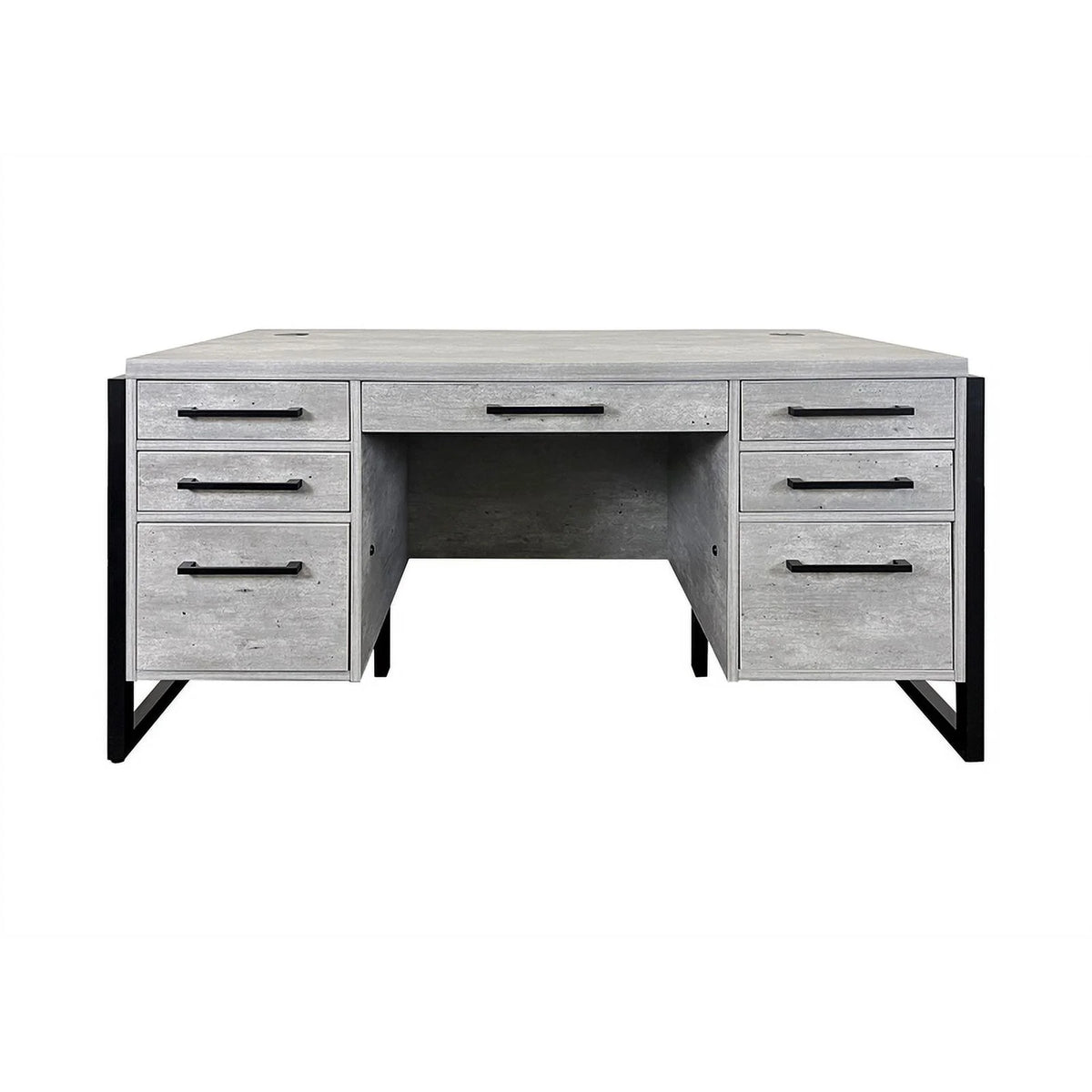 Modern Wood Laminate Double Pedestal Executive Desk C50075