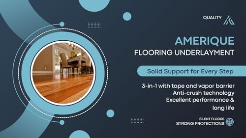 3-in-1 Heavy Duty Foam 3Mm Thick Flooring Underlayment Padding with Tape & Vapor Barrier C26622