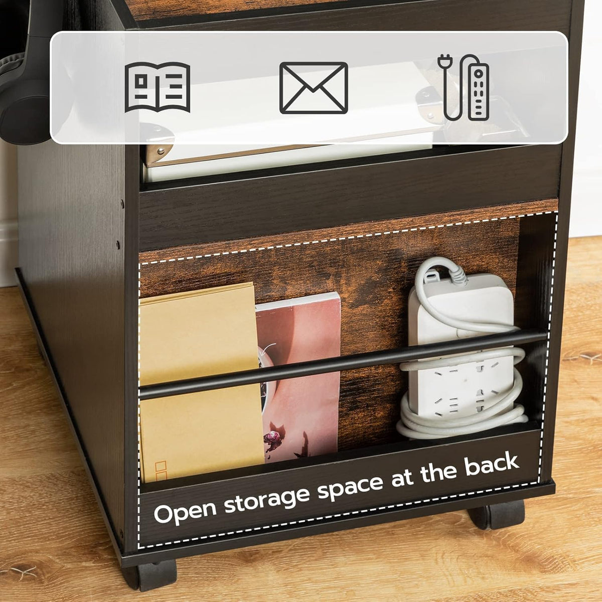 Mobile Pedestal with Drawer and Enclosure Z80601