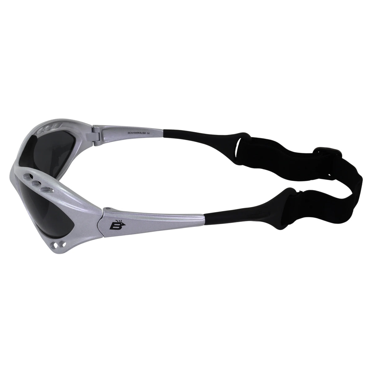 3 Pairs Padded Polarized Sunglasses with Strap, Silver & Black Frames with Smoke Lens & Black Frame with Purple Mirror Lens X88745