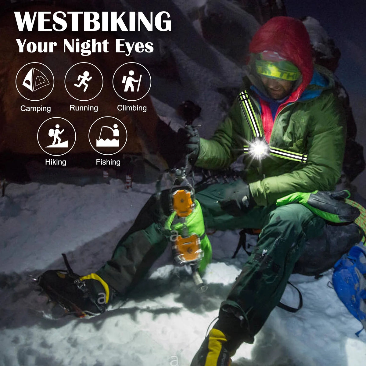 500 Lumens LED Chest Light with USB Rechargeable P604