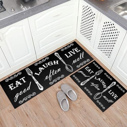 Boho Kitchen Mat Set of 2 Non Slip Thick Kitchen Rugs G813198