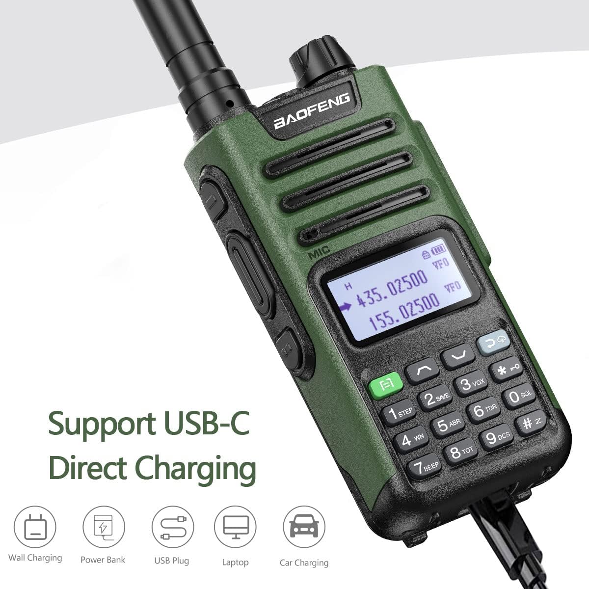GMRS Long Range Rechargeable Two Way Radio Full Kits U53653