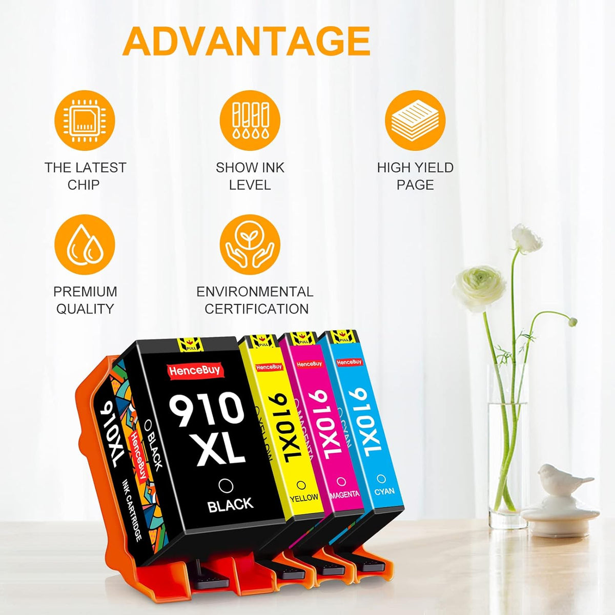 Remanufactured Ink Cartridge Replacement 4 Pack M88682