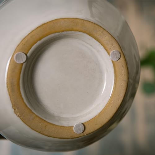 White Ceramic Vase with Double Handle V568439