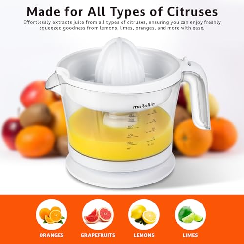 Electric Citrus Juicer with Adjustable Pulp Control, 32oz E299795