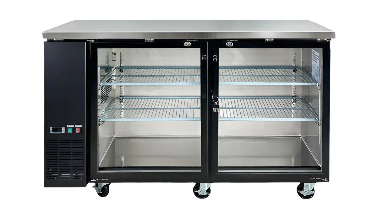 Black Glass Door Back Bar Cooler 15.8 Cu. ft. H55848