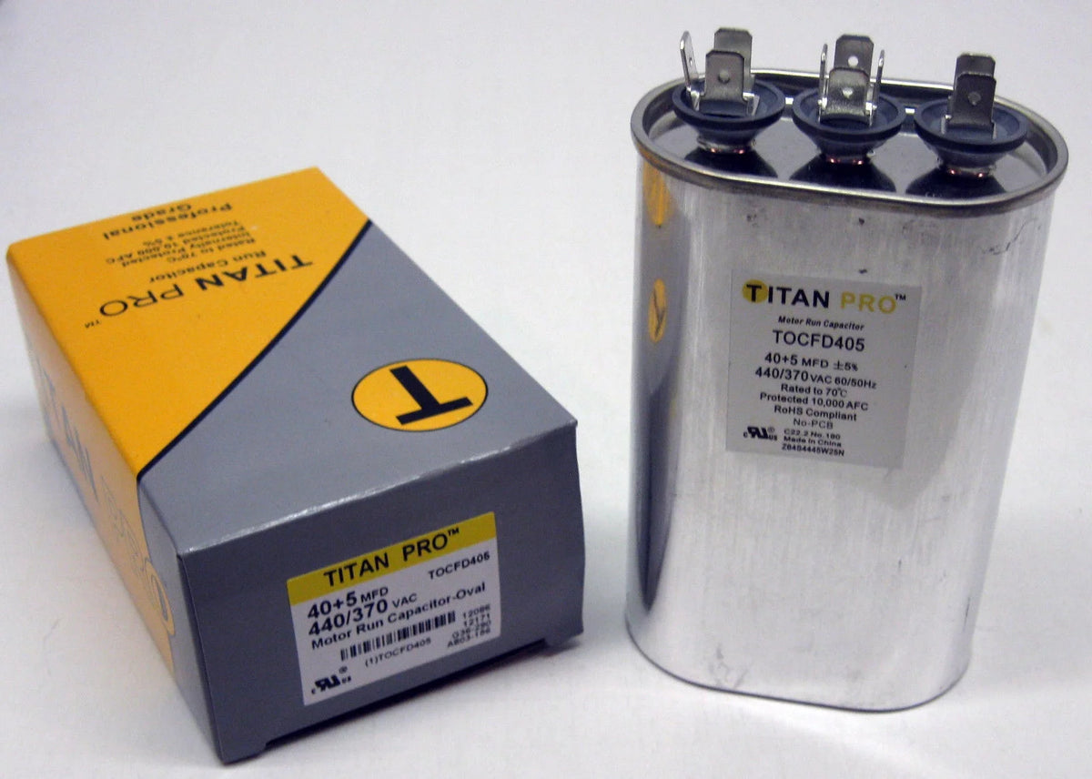 40/5 MFD/UF 440/370 Volts Oval Motor Run Capacitor P361