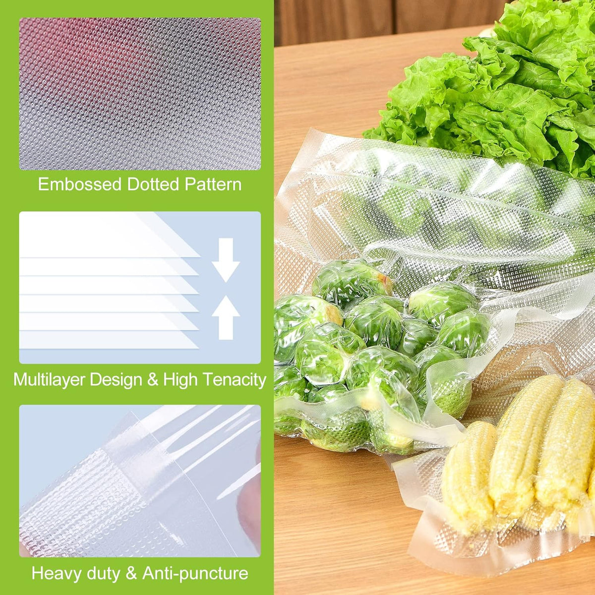 8" x 50' & 11" x 50' BPA Free Vacuum Food Sealer Bag Rolls B78729