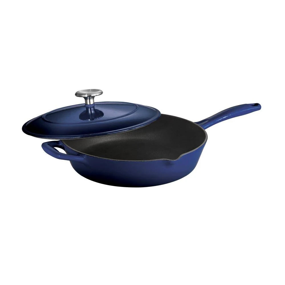 Enameled Cast Iron Skillet with Lid F9495