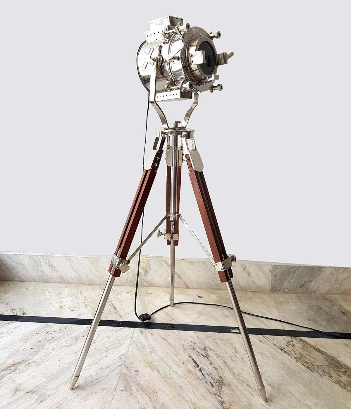 Chrome Tripod Floor Lamp Y71116
