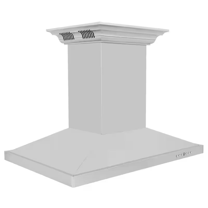 36 in. 400 CFM Ducted Island Mount Range Hood in Stainless Steel R89450