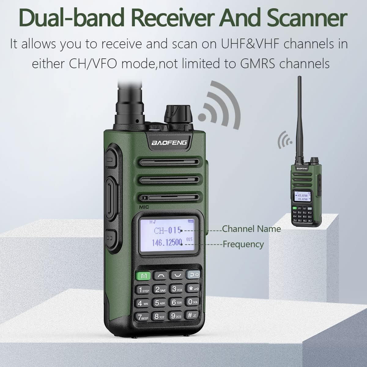 GMRS Long Range Rechargeable Two Way Radio Full Kits U53653