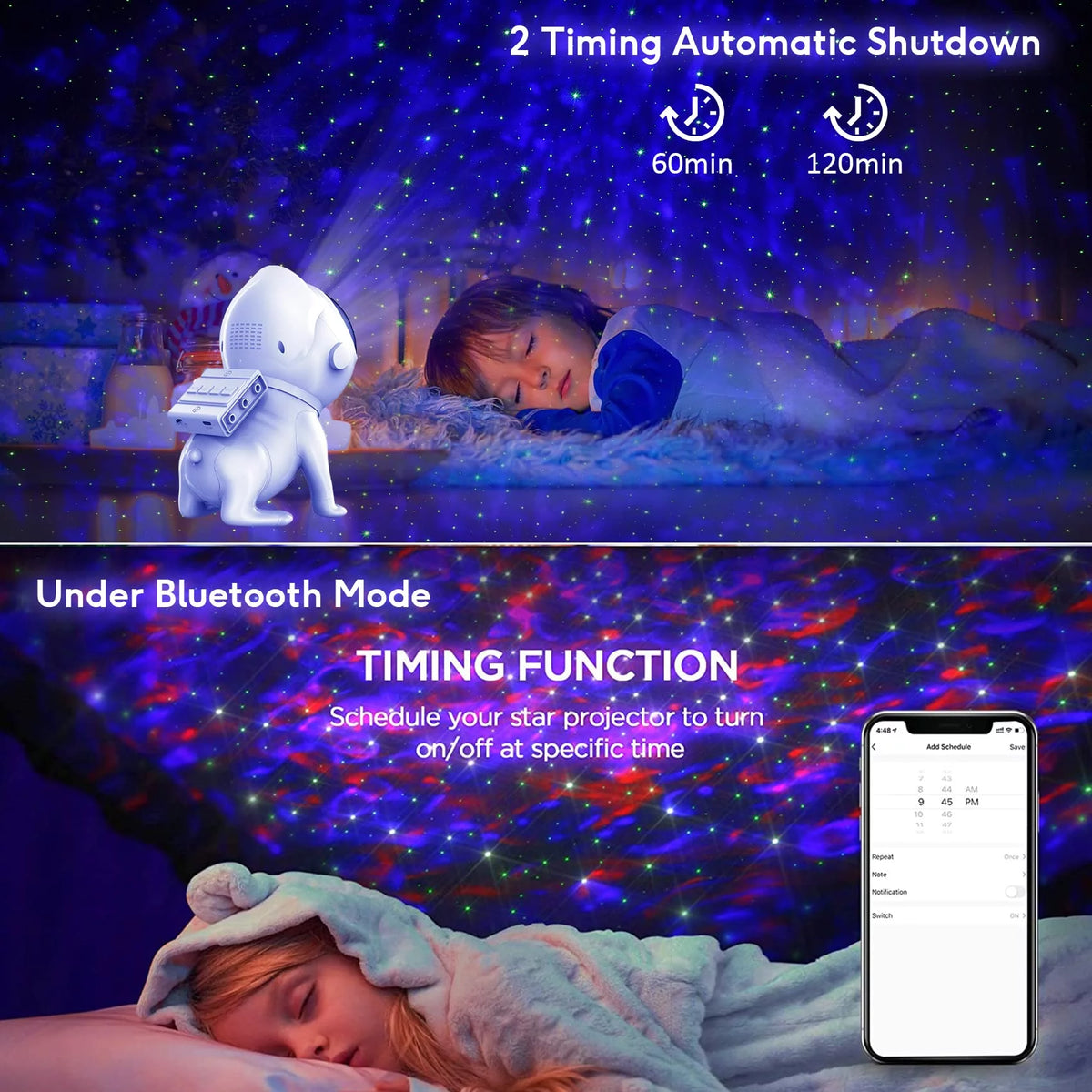 21 Color Modes Star Projector with Bluetooth Music Speaker O174