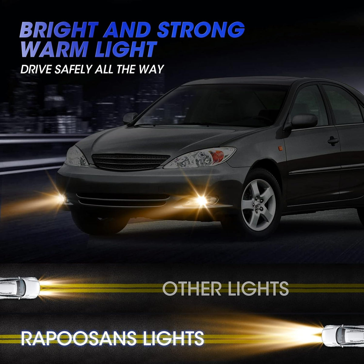 Fog Lights Assembly Kit with 9006 12V 55W Halogen Bulbs and Wiring Kit - 1 Set P26953