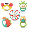 5 Pack Baby Rattle Teething Toys with Storage Case Z170