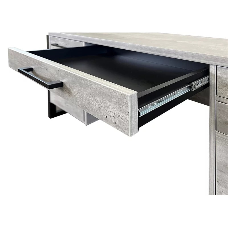 Modern Wood Laminate Double Pedestal Executive Desk C50075