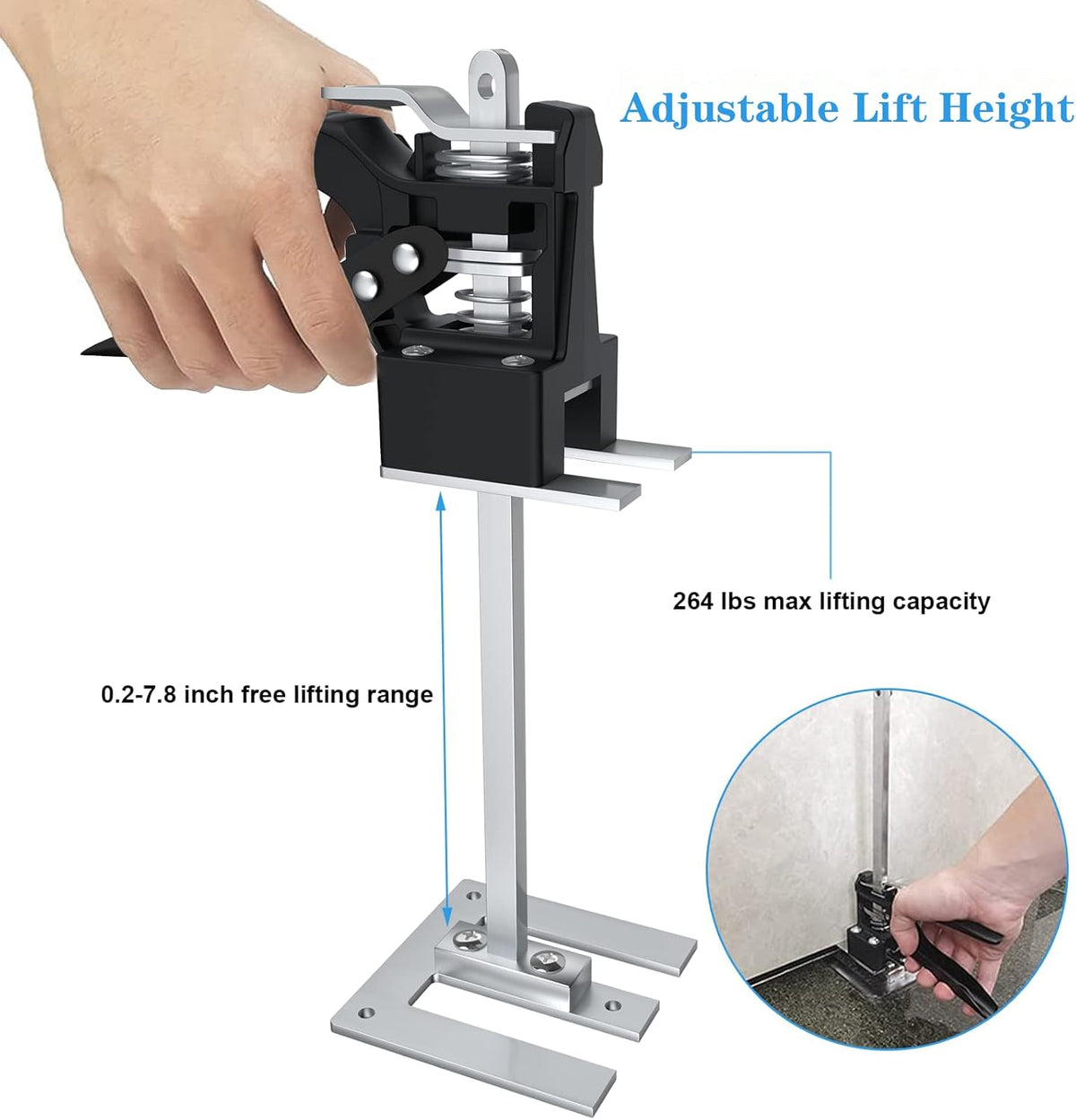 12inch Portable Height Adjustable Labor-Saving Arm Lift Jack (2PCS) L1102