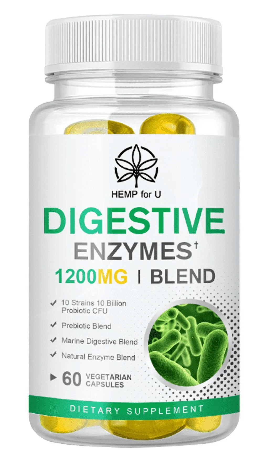 Probiotic Digestive Multi Enzymes 1200 mg 60 Capsules P34052