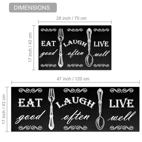 Boho Kitchen Mat Set of 2 Non Slip Thick Kitchen Rugs G813198