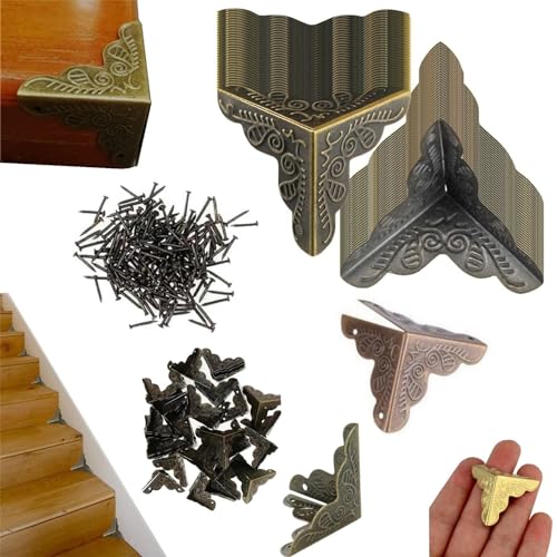 100PCS Stair Dust Corners for Wooden Steps Antique Q798