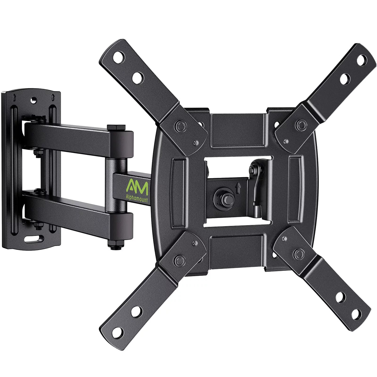 Full Motion TV Wall Mount for 13-39 inch TVs with 360° Rotation Articulating Swivel Extension Arms and Tilt, 200x200mm S3091