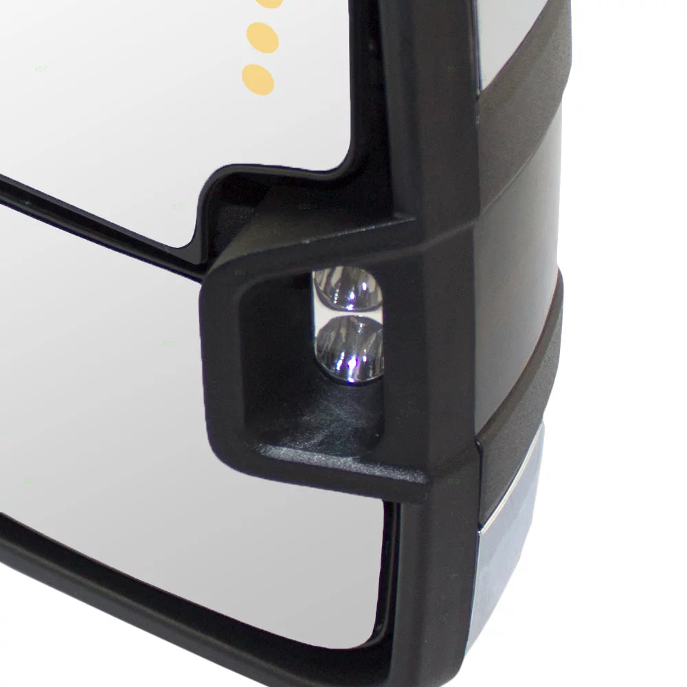 Power Heated Telescopic Towing Mirrors Chrome Cap G9908