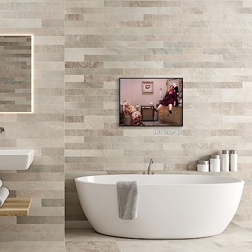 Black White Bathroom Canvas Wall Art Prints 12x16in Unframed V63097