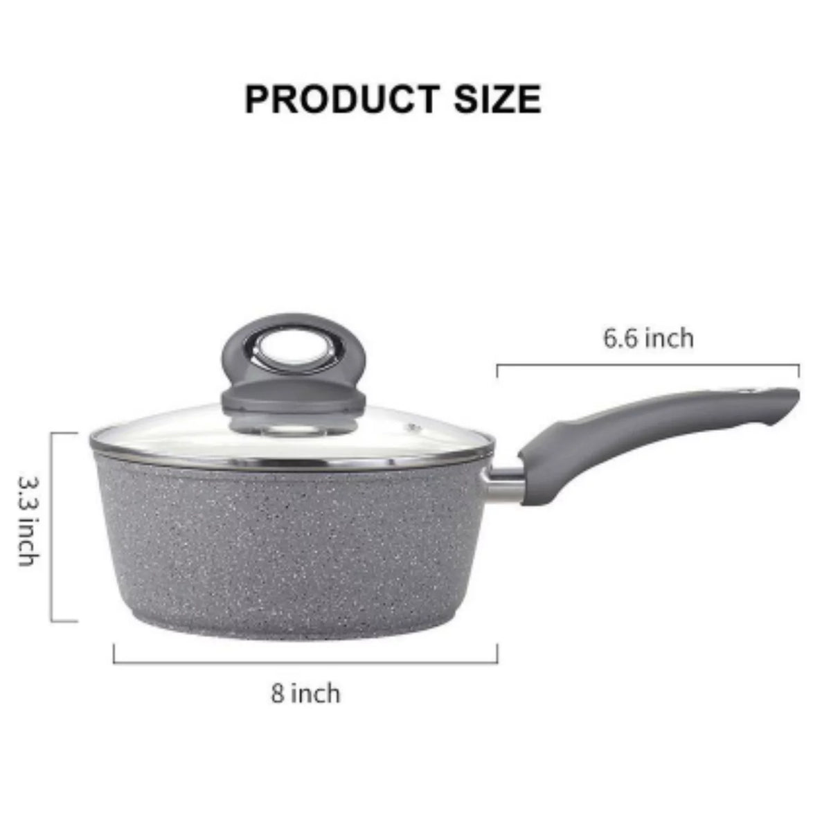 Aluminum 2.5 Quart Sauce Pan with Glass Lid D544686