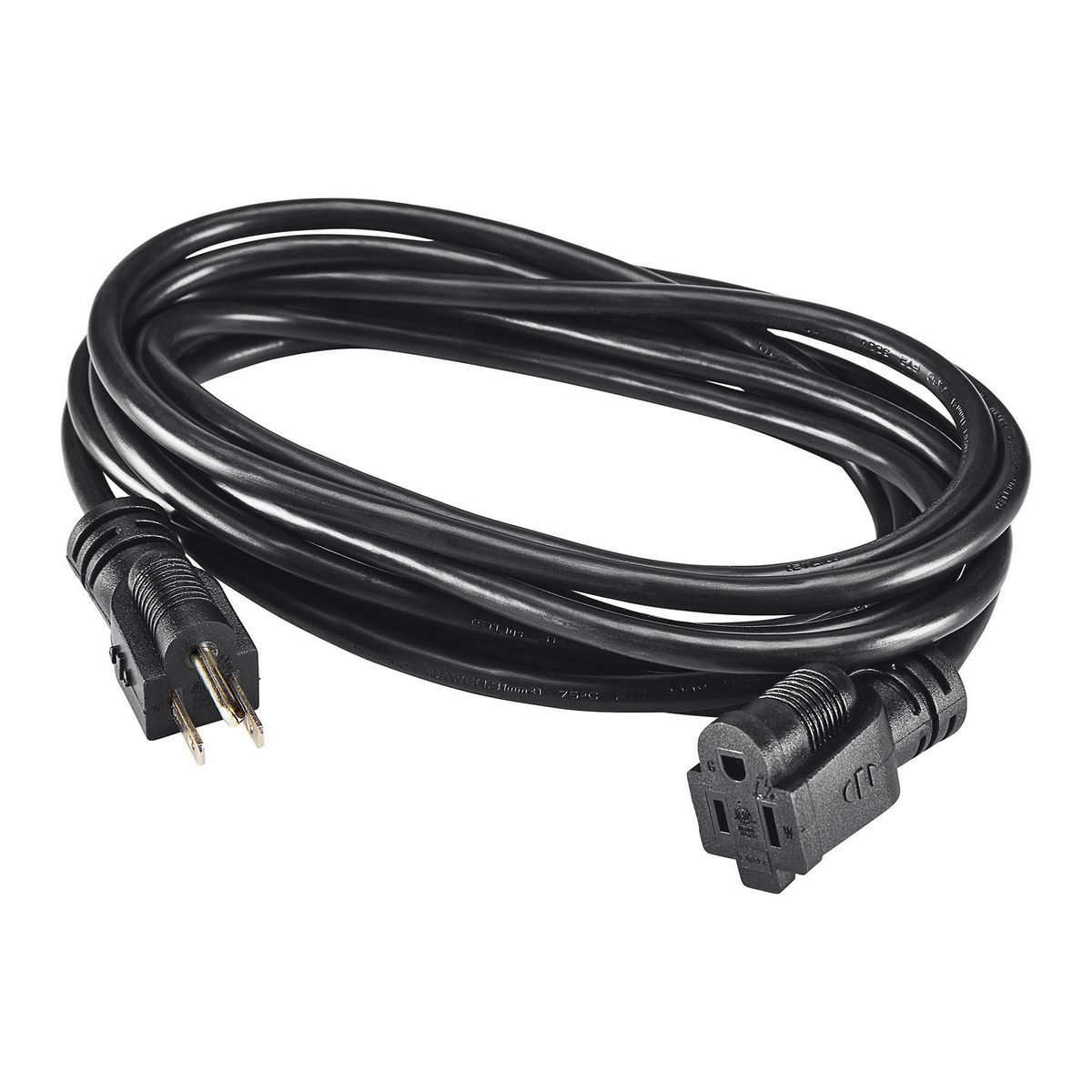 Black 15 ft. 16/3 Gauge Indoor/Outdoor Extension Cord E826367