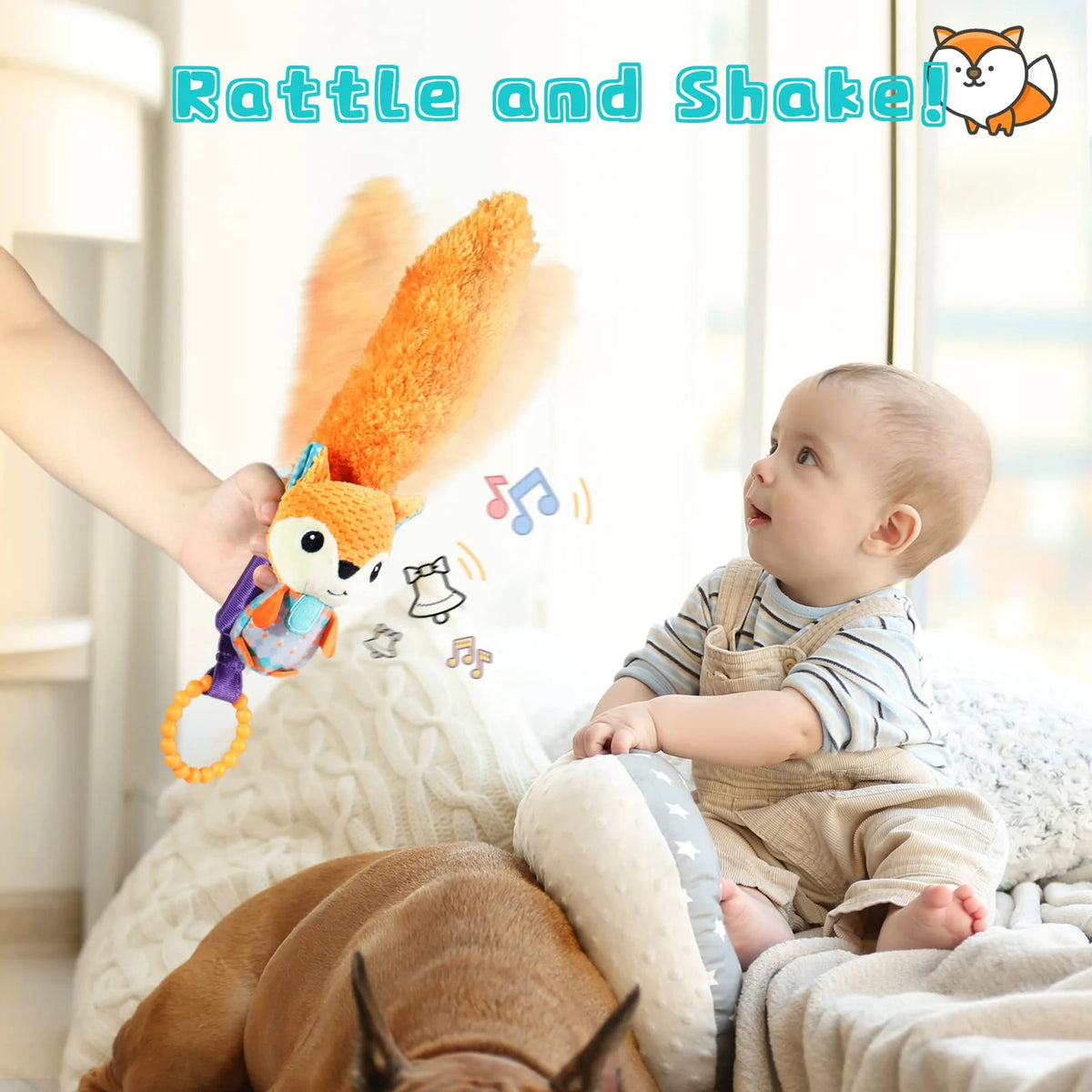 Multicolor Baby Rattles & Plush Rings Teether Toy P7550