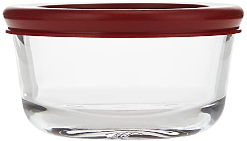 Red 6-Piece Glass Food Storage Containers with Lids E29648
