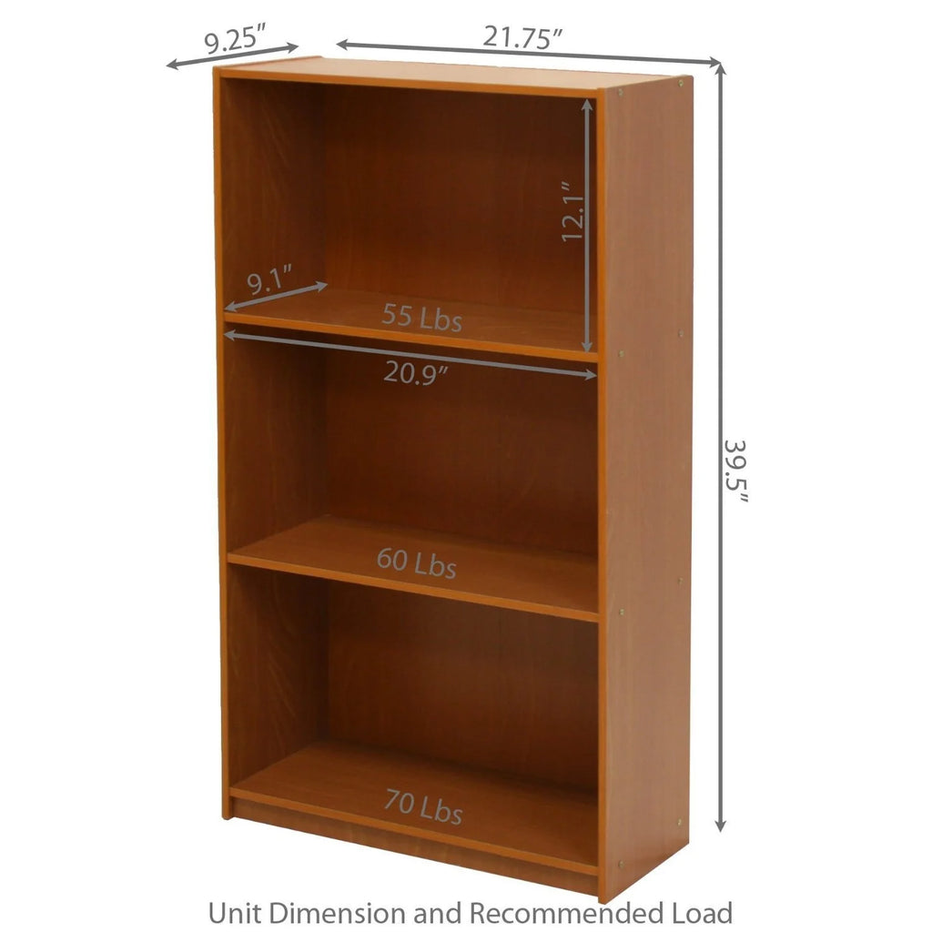 3-Tier Storage Shelves Bookcase T80743