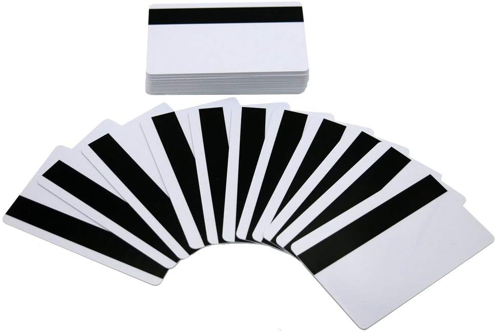 100 Pack White PVC Cards with Magnetic Stripe N45934