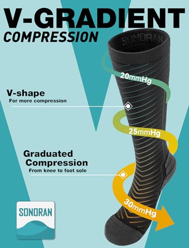 20-30 mmHg Graduated Compression Knee High Socks L467