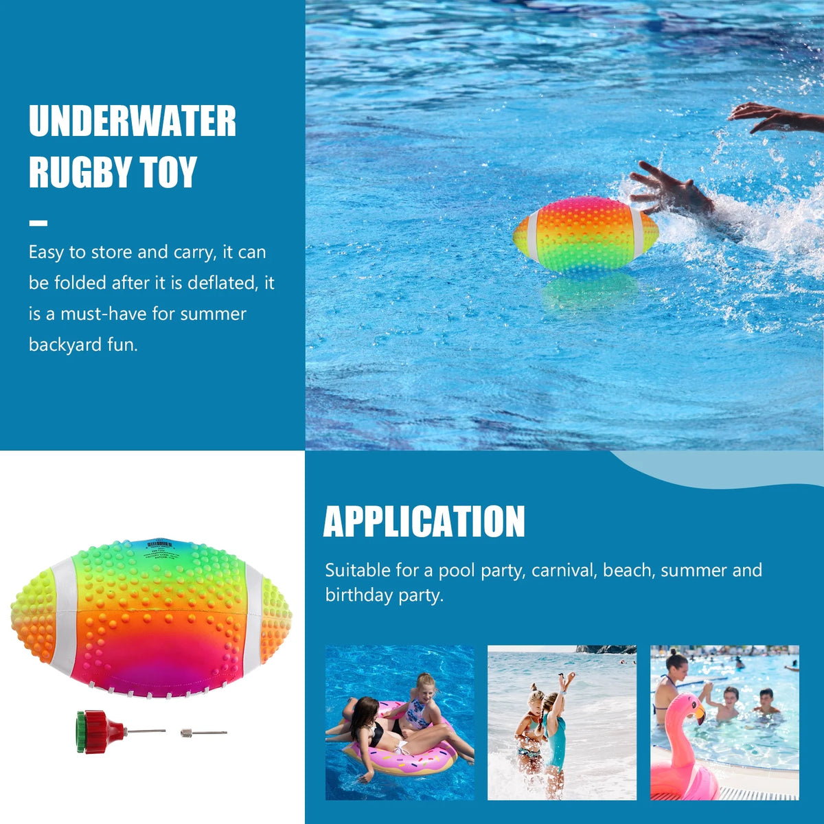 Underwater Rugby Toy Pool Ball Toy J925671