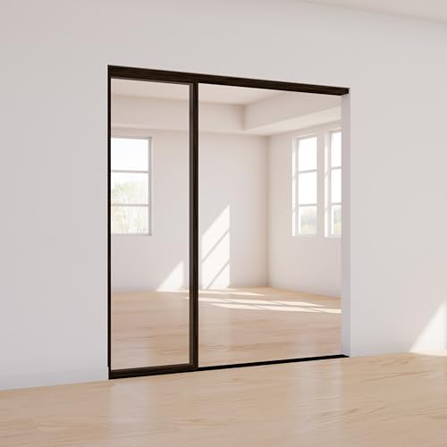 90"x80" White Triple Pane Multi Sliding Glass Wall Room Divider with Aluminum Framed Clear Tempered Glass I52164
