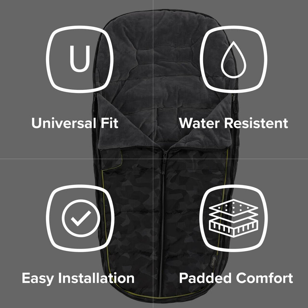 Black Camo Stroller Footmuff W7490