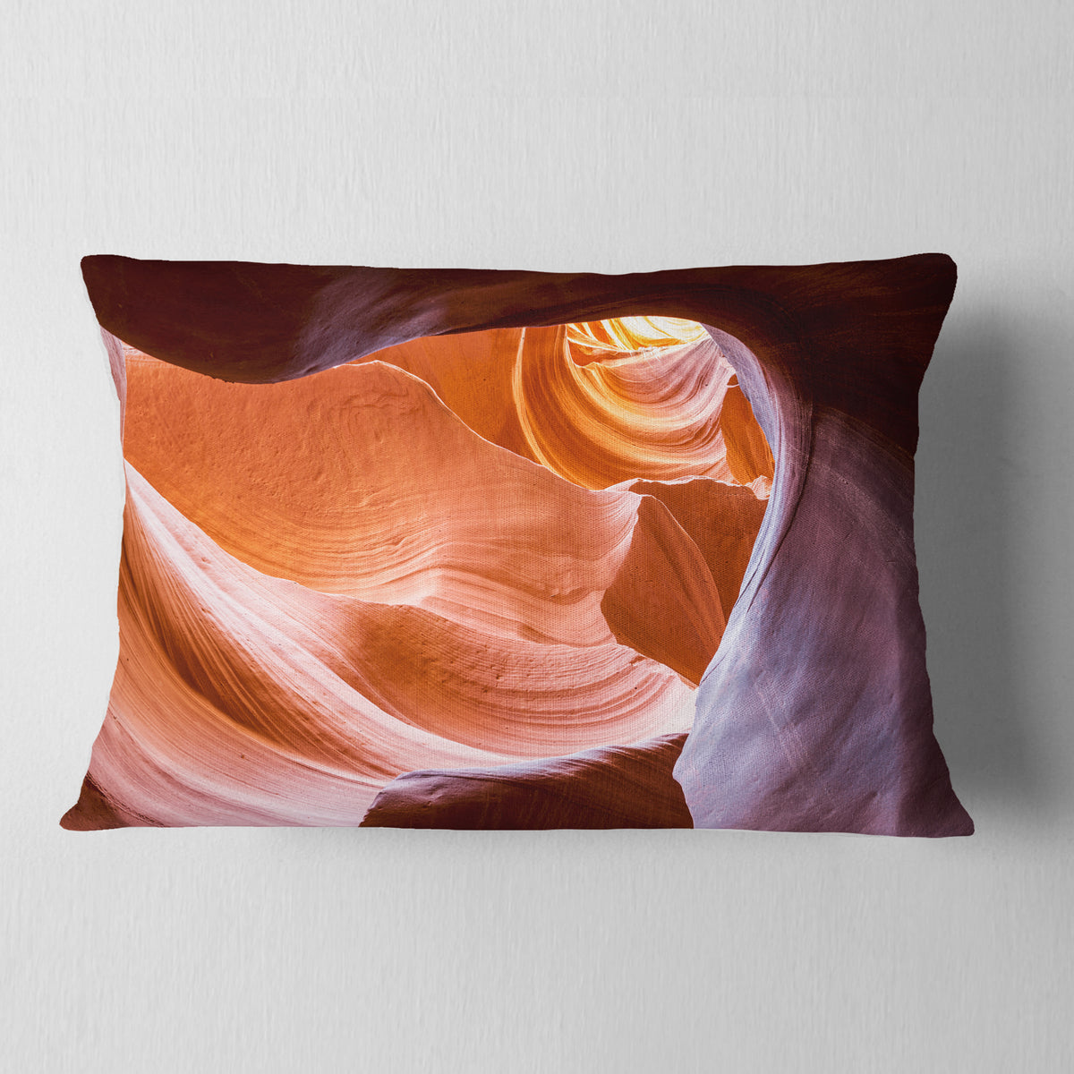 Antelope Canyon Inside View Landscape Photography Throw Pillow N3607