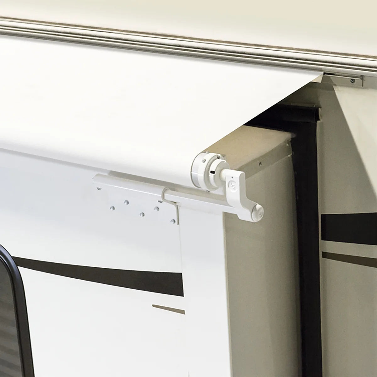 White Slider Awning with White Weatherguard U736
