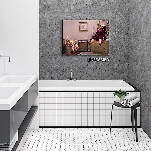 Black White Bathroom Canvas Wall Art Prints 12x16in Unframed V63097